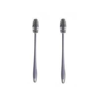 morovik long bottle cleaning brush for washing water bottle narrow neck containers hydro flask vacuum sports bottle vase and glassware pack of 2
