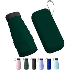 morovik portable auto travel umbrella uv big size umbrella for sun protection rain windproof strong large 3 fold for men women kids boys girls perfect small amp stylish windproof amp compact green square