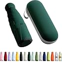 MOROVIK Portable Auto Travel Umbrella, UV Big Size Umbrella for Sun Protection Rain Windproof Strong large 3 fold for men women kids boys girls Perfect small &amp; stylish Windproof &amp; Compact (GREEN ( POUCH ) - 1)