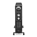 Morphy Richards 13F Heat Wave Oil Filled Room Heater | 2500W + 400W PTC Fan | 13 Fins | Adjustable Thermostat | Overheat & Tip-Over Protection | Silent Heating | Black
