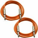 MORTAS (PACK OF2) Guitar,Instrument 6.35mm Mono Jack Male To 6.35 mm Male 1/4Balanced Double Angled TRS Patch Cable