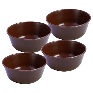 sigma 300 unbreakable bpa free plastic bowl set for cereal salad rice soup pasta snack bowl microwave safe 4 brown