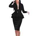 MorwenVeo Two Piece Skirt Suit Sets for Women Business Casual Outfits