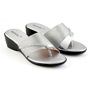 MOSAC Womens Party-Wear Designer Wedding Slip-On Casual