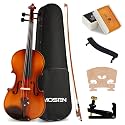 MOSEN 4/4 Full Size Solid Maple Violin Fiddle Ebony Fittings Beginner Kit