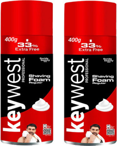 mosklin keywest shaving foam regular for instant cleansing all hair pack of 400g x 2 800 g