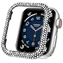Mosonio Full Bling Metal Case Cover for Apple Watch 41mm Women-Black