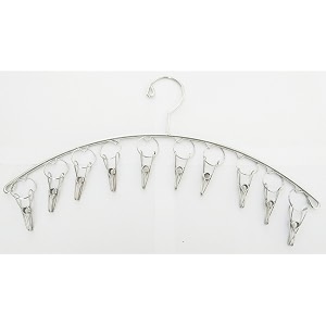 mosquick 10 clip stainless cloth drying hanger rust free compact hanging rack for baby clothes socks undergarments handkerchiefs balcony indoor travel dryer space saving laundry item steel