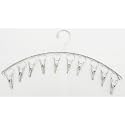MosQuick® 10 Clip Stainless Cloth Drying Hanger, Rust Free Compact Hanging Rack for Baby Clothes Socks Undergarments Handkerchiefs, Balcony Indoor Travel Dryer, Space Saving Laundry Item (Steel)