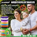Mosquito Repellent Bracelets – 4 Pack Deet-Free Natural Essential Oil Bands, Adjustable Waterproof Wristbands for Adults & Kids, Non-Toxic Outdoor Protection for Camping & Hiking