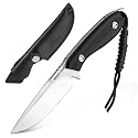 Mossy Oak 8.75 Inch Fixed Blade Knife with Leather Sheath