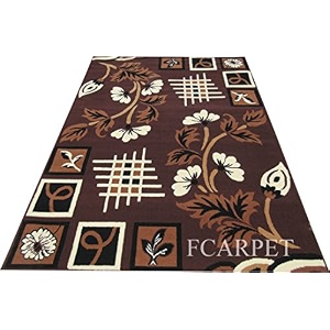 most prefer design rectangular carpet 110x165 cm4x5 feet brown multi