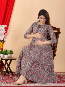 Most Women Printed Flared Kurta