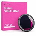 MOSTOS® - 43mm Variable ND Filter ND2 to ND400 (1–9 Stop) Adjustable Neutral Density Filter for Canon RF 50mm f/1.8 STM, EF-M 22mm f/2 STM Lens (Make Sure Mark Φ43 is Written ON Your Lens)