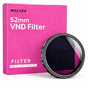 mostos - 52mm variable nd filter nd2 to nd400 19 stop adjustable neutral density filter for canon ef 50mm f18 rf 35mm f18 is ef-s 24mm f28 stm make sure mark 52 is written on your lens