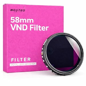 mostos - 58mm variable nd filter nd2 to nd400 19 stop adjustable neutral density filter for canon ef-s 18-55mm kit lens make sure 58 mark is written on your lens