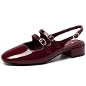 Mostrin Mary Jane Shoes Women Slingback Chunky