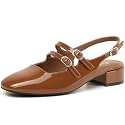 Mostrin Mary Jane Shoes Women Slingback Chunky