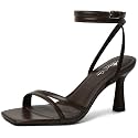 Mostrin Womens Sandals Strappy Heels for Women Ankle Strap Lace Up Heels Square Open Toe Heels Tie Up Stiletto High Heeled Sandals for Prom, Party, Daily Wear