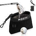 MOSTY Golf Club & Ball Cleaner Bag,Durable Golf Club Cleaning Kit and Ball Washer Pouch,Club Cleaner for Golf Bag, Golf Gifts for Men Women Golfers Him Unique, Essential