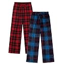 Motarto Boys Pants Kids Soft Micro Fleece Plaid Pants Elastic Waistband with Pockets Drawstring