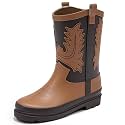 Motasha Cowboy Kids Rain Boots Waterproof Rubber Boots for Boys and Girls