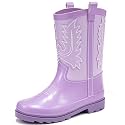 Motasha Cowboy Kids Rain Boots Waterproof Rubber Boots for Boys and Girls