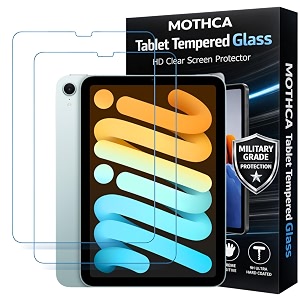 mothca tempered glass for ipad mini 7 2024  mini 6 83 inch  2-pack
