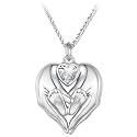 Mother Son Necklace, Mother Daughter Necklace, 925 Sterling Silver Mom Necklace Mother Pendant Necklaces for Mother's Day Birthday Christmas Thanksgiving