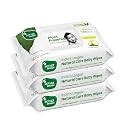 Mother Sparsh Natural Care Water Baby Wipes with Lid | 100% Plant Made Fabric From Forest Land | Fresh+Cleanse (with Cucumber) Plant Powered Wet Wipes For Baby I Cotton Cloth Like Bigger Sheets | 60 Pcs (Pack of 3)