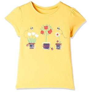 mothercare girls39 floral regular fit t-shirt lg799 1_yellow_2-3 y