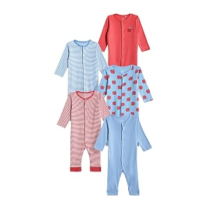 Mothercare Sleepsuit Sleeveless Cotton Apple Print Pack