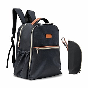 motherly laptop diaper bag for mothers for travel maternity bag for newborn baby mothers travelling bag multi pocket water resistant baby bag hospital bag for moms with warranty and offers black