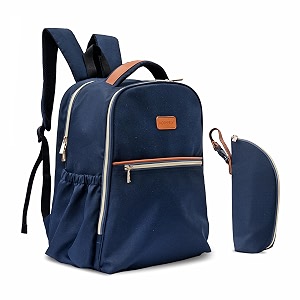 motherly laptop diaper bag for mothers for travel maternity bag for newborn baby mothers travelling bag multi pocket backpack water resistant baby bag for moms with warranty and offers navy blue