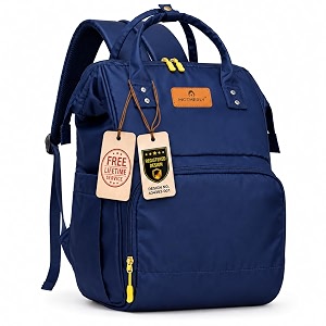 motherly patented baby diaper bag backpack for moms budgetbee navy blue