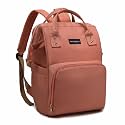 Motherly Solid Color Diaper Bag for Mothers for Travel, Maternity Bag for Newborn Baby, Mothers Travelling Bag, Multiple Pocket Water Resistant Baby Bag, Hospital Bag for moms (Pink)