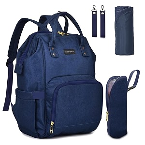 motherly solid color diaper bag for mothers for travel maternity bag for newborn baby mothers travelling bag multi pocket water resistant baby bag hospital bag with offers navy blue
