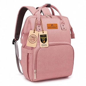motherly patented baby diaper bag backpack for moms everyday pink