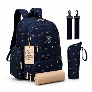 motherly elite diaper bag for mothers for travel maternity bag for newborn baby mother travelling bag multiple pocket water resistant hospital bag for moms with complimentary offers blue flower