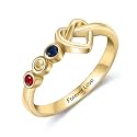 Mothers Day Gifts 10K 14K 18K Gold Personalized Mothers Ring with 2-4 Birthstones and Names for Women Family Jewelry Gifts For Mom Wife Grandma