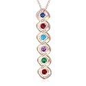 Mothers Day Gifts for Mom Birthstone Name Necklace Mother's Day Gifts for Women Personalized Necklaces Customized Twisted 2-7 Mothers Necklace with Birthstones