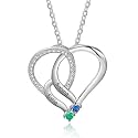 Mothers Day Necklace with Birthstones – Personalized Mom Necklace Engraved 2-6 Names, Custom Family Birthstone Jewelry Gift for Women