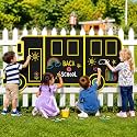 MotiMind 3 Pcs Giant Outdoor Chalkboards for Kids, School Bus Wall Art