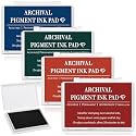 MotiMind 4 Pcs Archival Pigment Waterproof Ink Pad for Stamp, Bright Colors