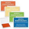 MotiMind 4 Pcs Macaron Colors Archival Pigment Waterproof Ink Pad for Stamp