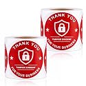 MotiMind 500 Pcs Thank You Tamper Evident Stickers Roll, Red