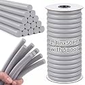 MotiMind Gray 1/4 Inch x 50 ft EPDM Backer Rod with Installation Tool Kit