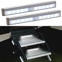 CCBASEBALL Motion Activated RV Step Lights, 10 LED Battery Operated Motorhome Motion Sensor led Light Strip, Magnetic Night Light Bar for Motorhome Travel,Travel Trailers, Camper (2 Pack)