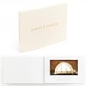 The Motion Books (ALWAYS &amp; FOREVER - GOLD FOIL) | Luxury Linen Bound Video Book | Foil stamping | Up to 3 hours of video, 7” IPS Display, 4GB of memory &amp; Rechargeable Battery