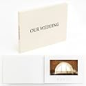The Motion Books (OUR WEDDING - BLACK FOIL) | Luxury Linen Bound Video Book | Black foil stamped text | Up to 3 hours of video, 7” IPS Display, 4GB of memory &amp; Rechargeable Battery